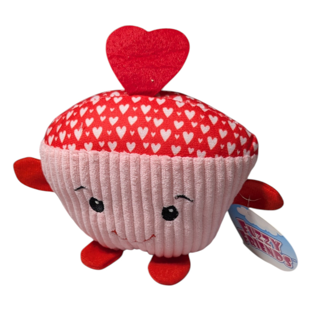 Fuzzy Friends Cupcake Plushie Red Kids Toy Stuffed Animal Gift NWT